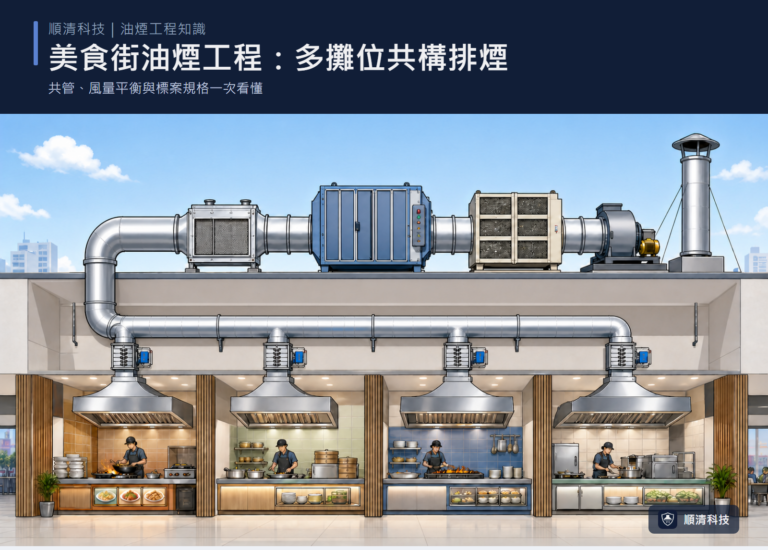 美食街油煙工程怎麼做？多攤位共構排煙與標案重點